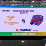 香川ファイブアローズVS山口パッツファイブ GAME1観戦記 2025-2026レギュラーシーズン最終節
